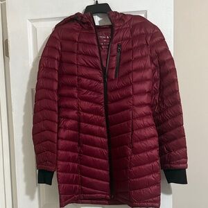 Burgundy Puffer Jacket